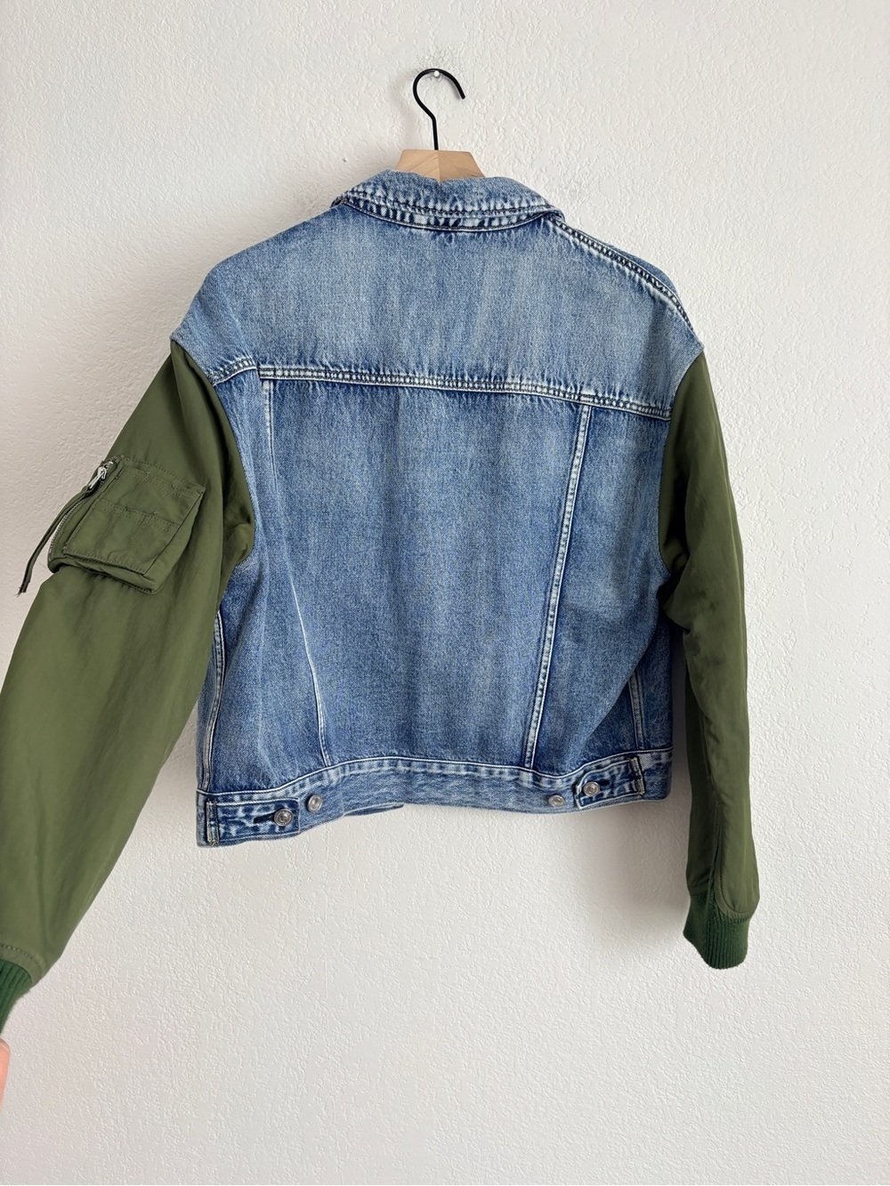 AllSaints Frankie Denim Bomber Jacket - Picture 8 of 11
